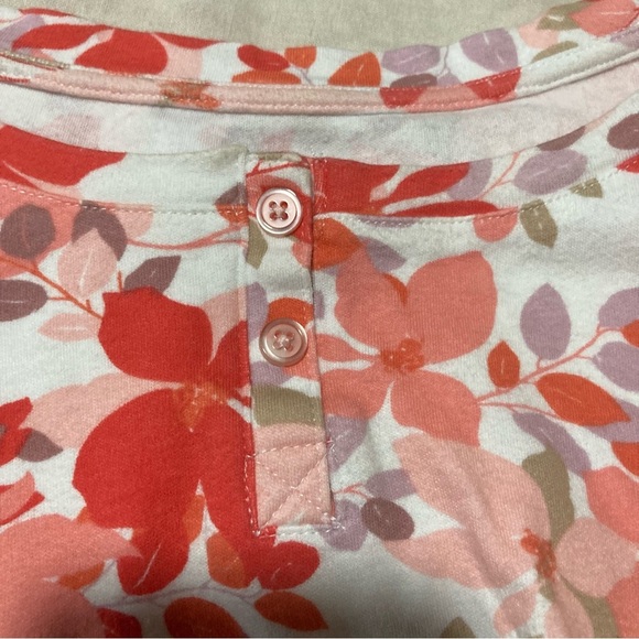 Rebecca Malone Red and Orange Floral Short Sleeve Tee - Picture 9 of 9